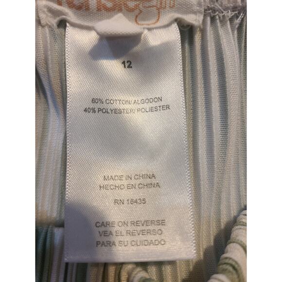 Kensie girl size 12 girls striped crop top with capri wide leg bottoms - Picture 4 of 5